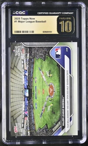 2025 MAJOR LEAGUE BASEBALL NOW 1 CGC PRISTINE 10