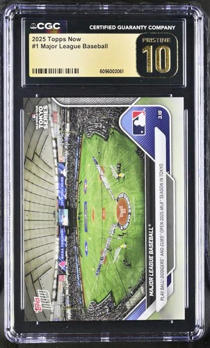 2025 MAJOR LEAGUE BASEBALL NOW 1 CGC PRISTINE 10