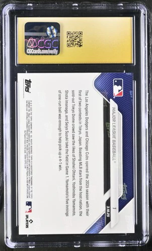 2025 MAJOR LEAGUE BASEBALL NOW 1 CGC PRISTINE 10 - Image 2