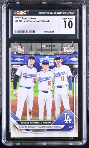2025 OHTANI/YAMAMOTO/SASAKI NOW 7 CGC GEM MINT 10