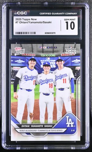 2025 OHTANI/YAMAMOTO/SASAKI NOW 7 CGC GEM MINT 10
