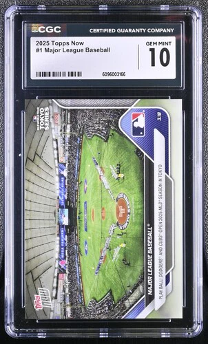 2025 MAJOR LEAGUE BASEBALL NOW 1 CGC GEM MINT 10