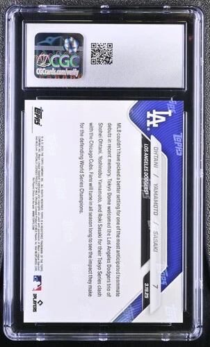 2025 OHTANI/YAMAMOTO/SASAKI NOW 7 CGC GEM MINT 10 - Image 2