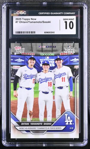 2025 OHTANI/YAMAMOTO/SASAKI NOW 7 CGC GEM MINT 10