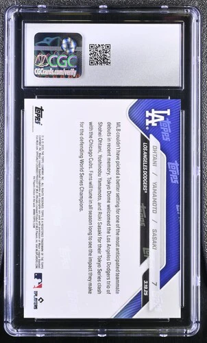 2025 OHTANI/YAMAMOTO/SASAKI NOW 7 CGC GEM MINT 10 - Image 2