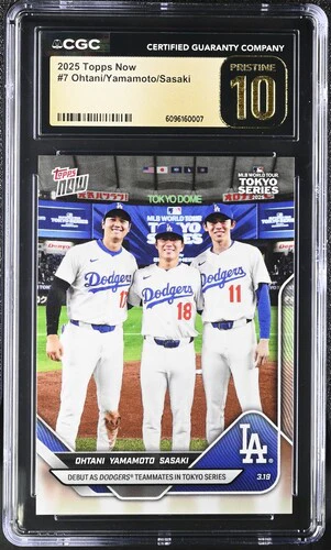 2025 OHTANI/YAMAMOTO/SASAKI NOW 7 CGC PRISTINE 10