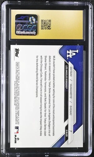 2025 OHTANI/YAMAMOTO/SASAKI NOW 7 CGC PRISTINE 10 - Image 2