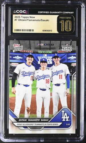 2025 OHTANI/YAMAMOTO/SASAKI NOW 7 CGC PRISTINE 10