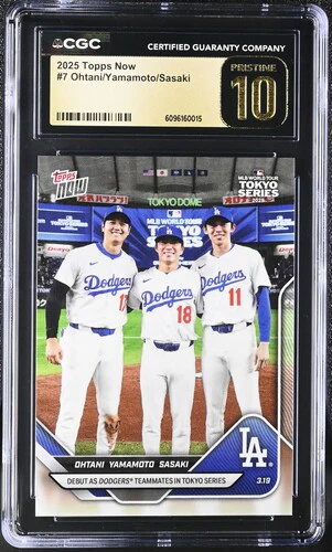 2025 OHTANI/YAMAMOTO/SASAKI NOW 7 CGC PRISTINE 10