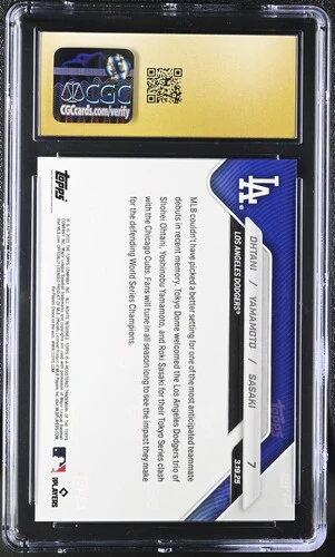 2025 OHTANI/YAMAMOTO/SASAKI NOW 7 CGC PRISTINE 10 - Image 2