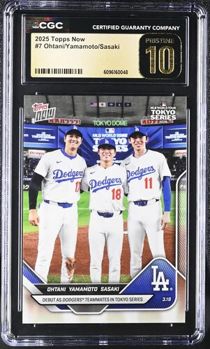 2025 OHTANI/YAMAMOTO/SASAKI NOW 7 CGC PRISTINE 10