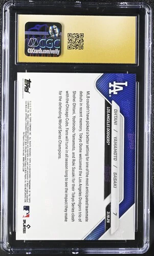 2025 OHTANI/YAMAMOTO/SASAKI NOW 7 CGC PRISTINE 10 - Image 2