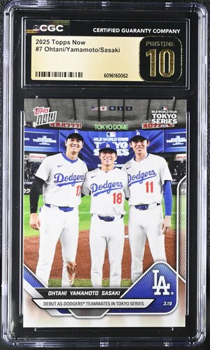 2025 OHTANI/YAMAMOTO/SASAKI NOW 7 CGC PRISTINE 10