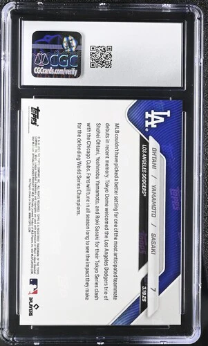 2025 OHTANI/YAMAMOTO/SASAKI NOW 7 CGC GEM MINT 10 - Image 2