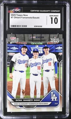 2025 OHTANI/YAMAMOTO/SASAKI NOW 7 CGC GEM MINT 10