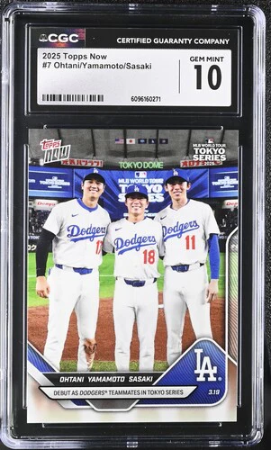 2025 OHTANI/YAMAMOTO/SASAKI NOW 7 CGC GEM MINT 10