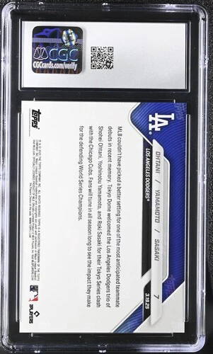 2025 OHTANI/YAMAMOTO/SASAKI NOW 7 CGC GEM MINT 10 - Image 2