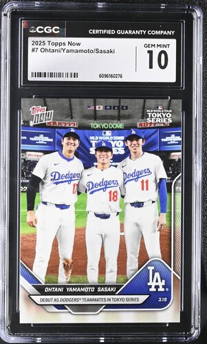 2025 OHTANI/YAMAMOTO/SASAKI NOW 7 CGC GEM MINT 10