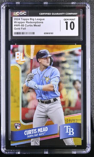 2024 CURTIS MEAD #GOLD FOIL BIG LEAGUE WRAPPER REDEMPTIONS WR-88 CGC GEM MINT 10