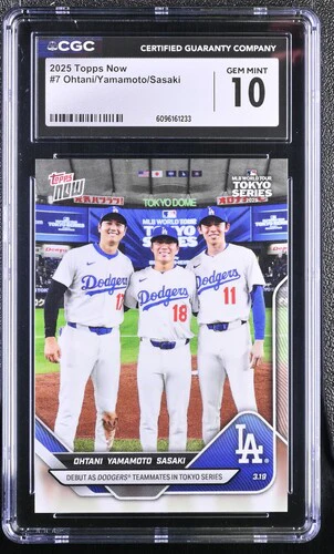 2025 OHTANI/YAMAMOTO/SASAKI NOW 7 CGC GEM MINT 10