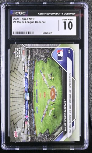 2025 MAJOR LEAGUE BASEBALL NOW 1 CGC GEM MINT 10