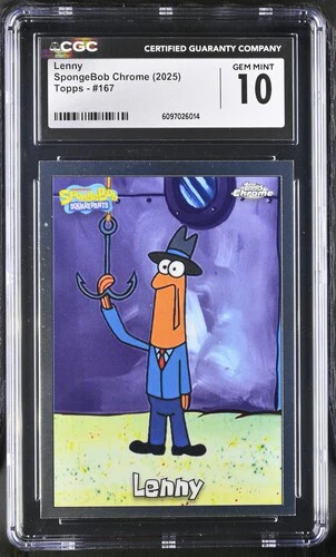 LENNY SPONGEBOB CHROME #167 2025 ENGLISH CGC GEM MINT 10