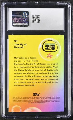THE FLY OF DESPAIR SPONGEBOB CHROME #121 2025 ENGLISH CGC GEM MINT 10 - Image 2