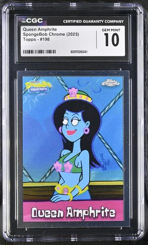 QUEEN AMPHRITE SPONGEBOB CHROME #198 2025 ENGLISH CGC GEM MINT 10
