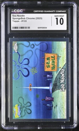 SEA NEEDLE SPONGEBOB CHROME #133 2025 ENGLISH CGC GEM MINT 10