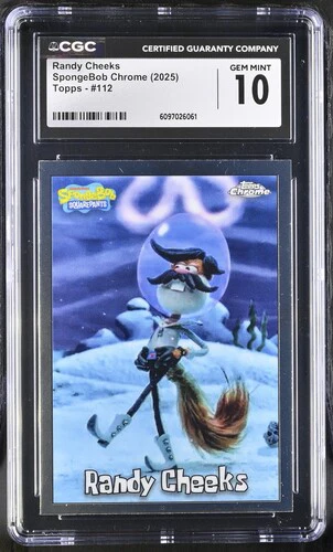 RANDY CHEEKS SPONGEBOB CHROME #112 2025 ENGLISH CGC GEM MINT 10
