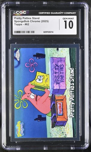 PRETTY PATTIES STAND SPONGEBOB CHROME #62 2025 ENGLISH CGC GEM MINT 10