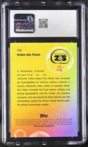 HELEN THE FELON SPONGEBOB CHROME #170 2025 ENGLISH CGC GEM MINT 10 - Image 2