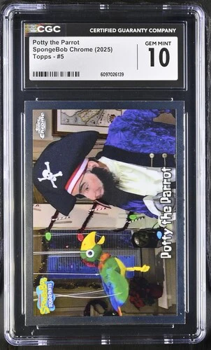 POTTY THE PARROT SPONGEBOB CHROME #5 2025 ENGLISH CGC GEM MINT 10