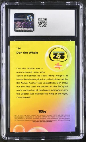 DON THE WHALE SPONGEBOB CHROME #134 2025 ENGLISH CGC GEM MINT 10 - Image 2