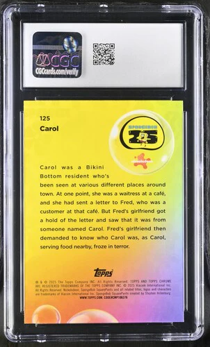 CAROL SPONGEBOB CHROME #125 2025 ENGLISH CGC GEM MINT 10 - Image 2