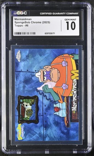 MERMAIDMAN SPONGEBOB CHROME #6 2025 ENGLISH CGC GEM MINT 10