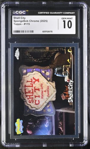 SHELL CITY SPONGEBOB CHROME #115 2025 ENGLISH CGC GEM MINT 10