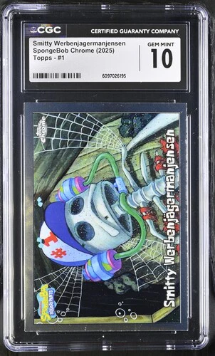 SMITTY WERBENJAGERMANJENSEN SPONGEBOB CHROME #1 2025 ENGLISH CGC GEM MINT 10