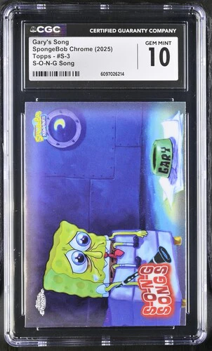 GARY'S SONG SPONGEBOB CHROME S-O-N-G SONG #S-3 2025 ENGLISH CGC GEM MINT 10