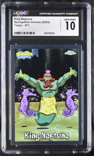 KING NEPTUNE SPONGEBOB CHROME #11 2025 ENGLISH CGC GEM MINT 10
