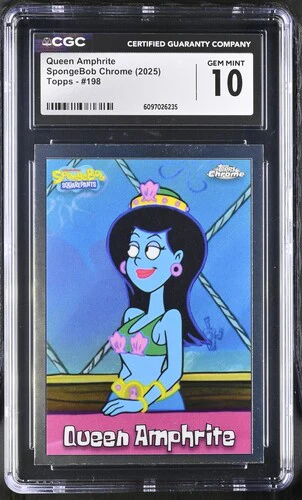 QUEEN AMPHRITE SPONGEBOB CHROME #198 2025 ENGLISH CGC GEM MINT 10