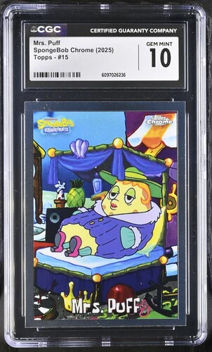 MRS. PUFF SPONGEBOB CHROME #15 2025 ENGLISH CGC GEM MINT 10
