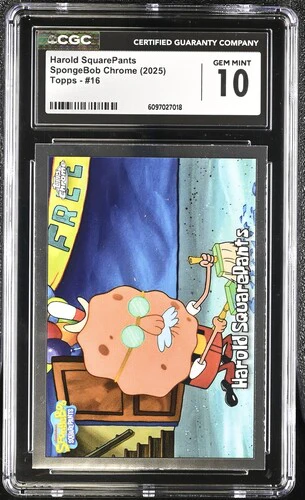 HAROLD SQUAREPANTS SPONGEBOB CHROME #16 2025 ENGLISH CGC GEM MINT 10