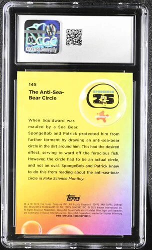 THE ANTI-SEA-BEAR CIRCLE SPONGEBOB CHROME #145 2025 ENGLISH CGC GEM MINT 10 - Image 2