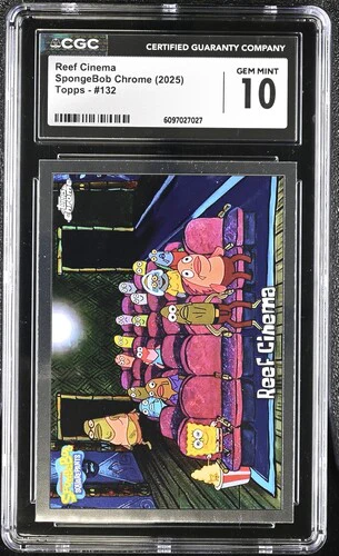 REEF CINEMA SPONGEBOB CHROME #132 2025 ENGLISH CGC GEM MINT 10