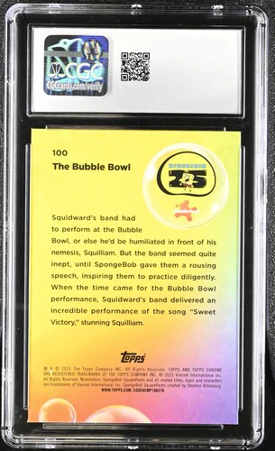 THE BUBBLE BOWL SPONGEBOB CHROME #100 2025 ENGLISH CGC GEM MINT 10 - Image 2