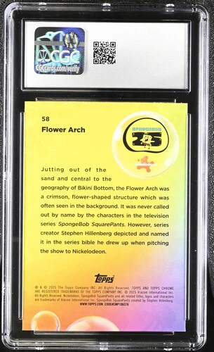 FLOWER ARCH SPONGEBOB CHROME #58 2025 ENGLISH CGC GEM MINT 10 - Image 2