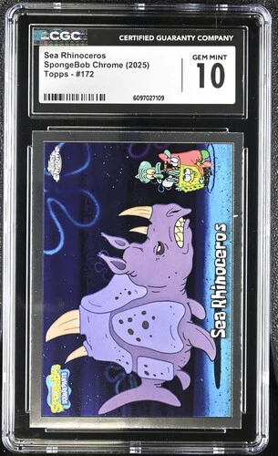 SEA RHINOCEROS SPONGEBOB CHROME #172 2025 ENGLISH CGC GEM MINT 10