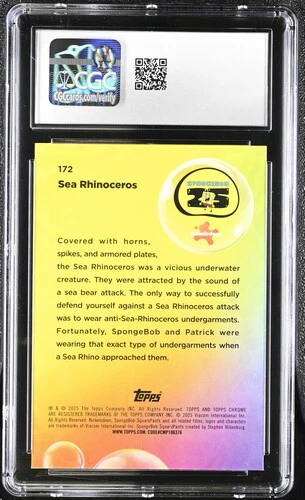 SEA RHINOCEROS SPONGEBOB CHROME #172 2025 ENGLISH CGC GEM MINT 10 - Image 2