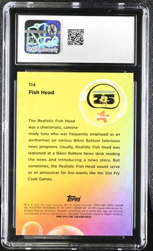 FISH HEAD SPONGEBOB CHROME #114 2025 ENGLISH CGC GEM MINT 10 - Image 2